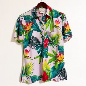 Go Barefoot Tropical Hawaii Popover Blouse